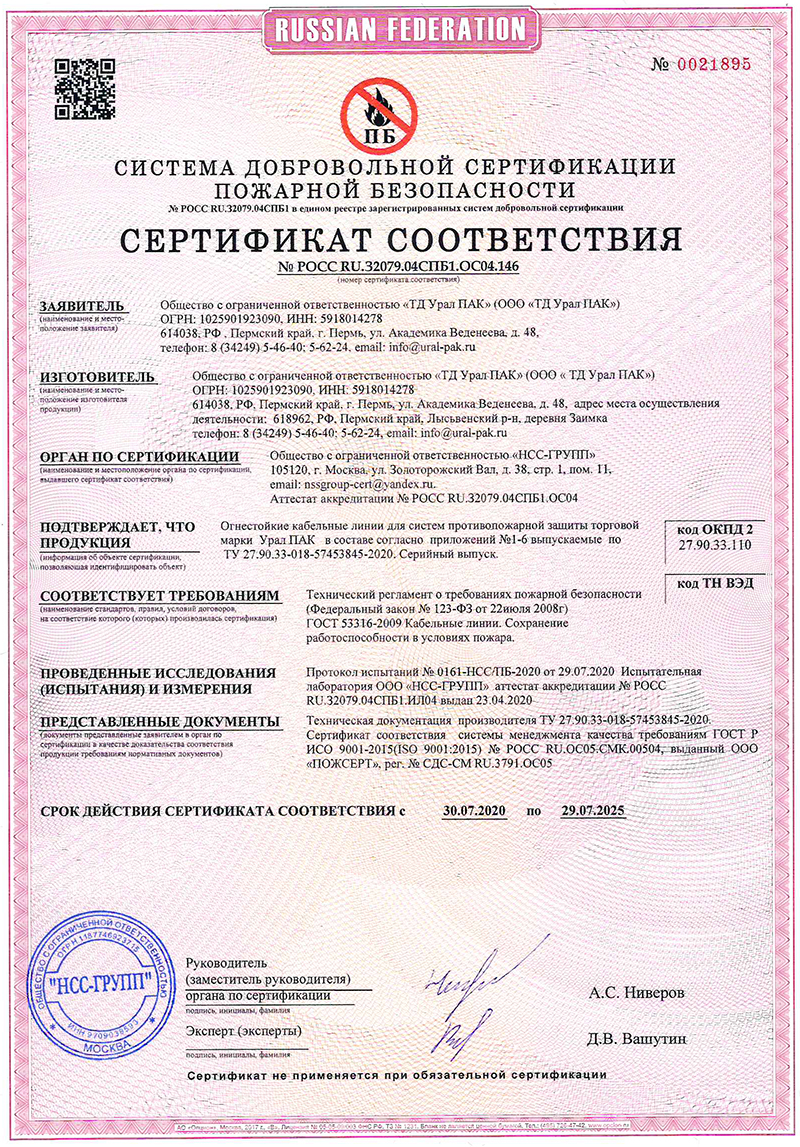 Сертификат соответствия ОКЛ